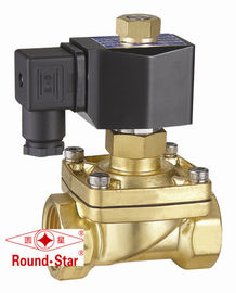 Brass Normally Open Water Solenoid Valve 2 Way Low Voltage For Hydraulic System