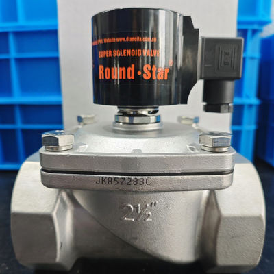 Stainless Steel Solenoid Valve DN65MM DN80MM 3INCH Thread Type with Diaphragm Structure